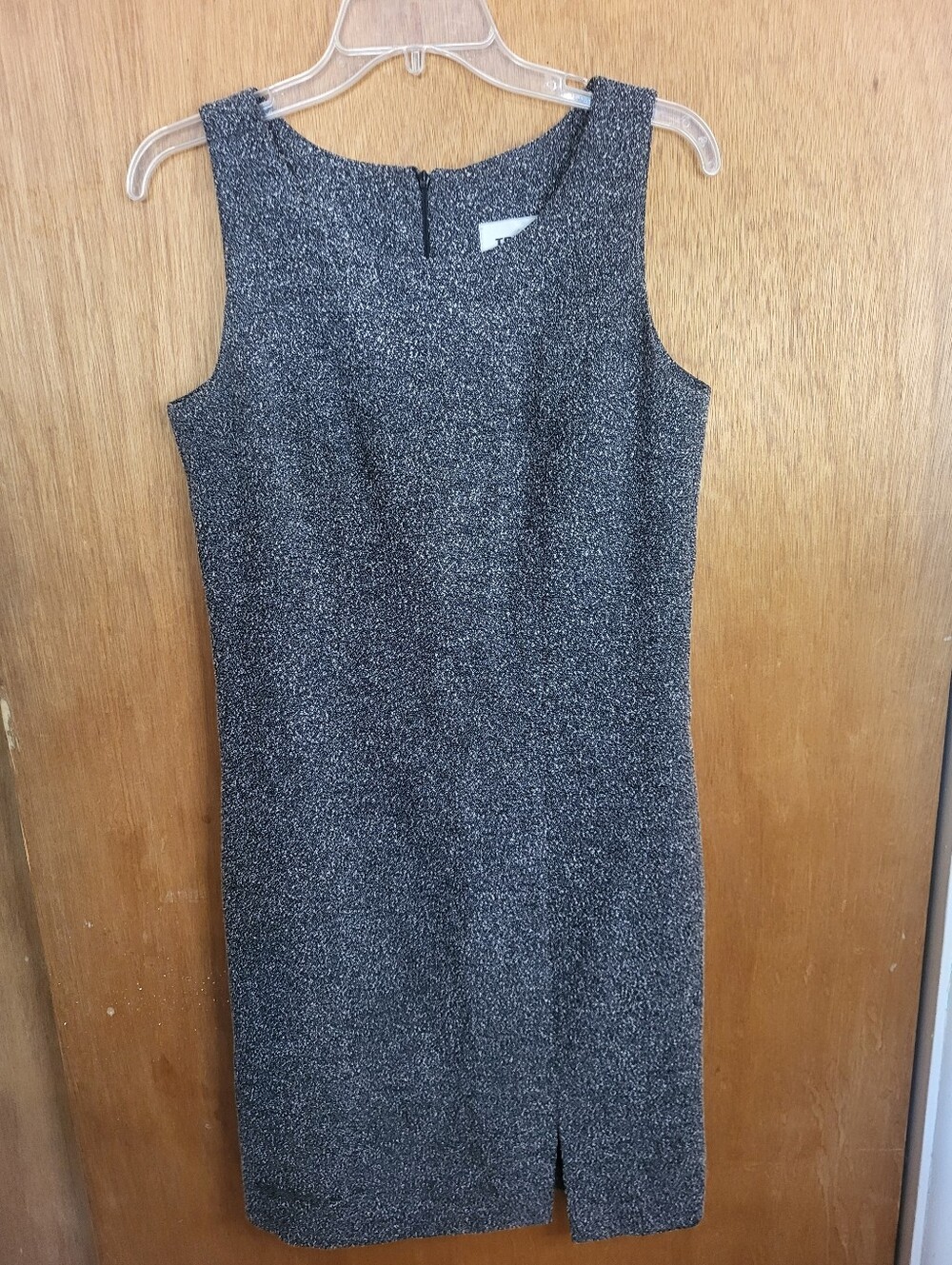 Tribal Sleeveless Wool/cashmere Tweed Sheath Dress - Black/Gray. Size 6